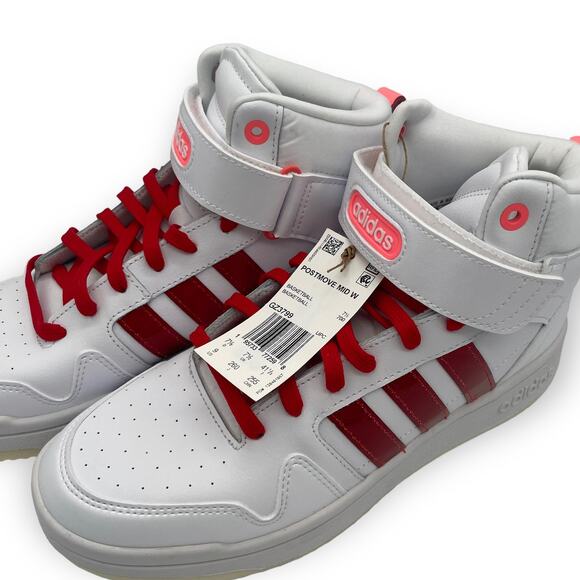 Adidas Originals Forum Mid Women's Sneaker, Red/Pink, Size 9, Eco-Friendly - Picture 6 of 13